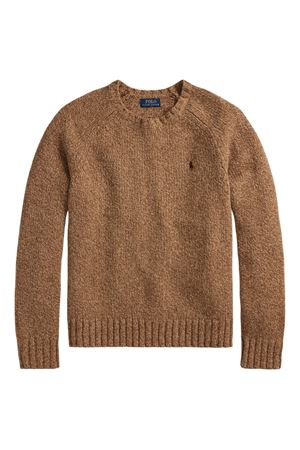 Camel brown long-sleeve sweater RALPH LAUREN | 710982142002BROWN